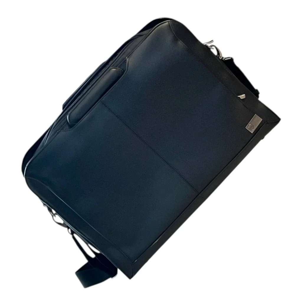 Dell Leather Laptop Briefcase Black Messenger Bag Shoulder Strap‎